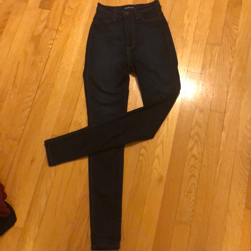 Fashion Nova high waisted dark wash skinny jeans